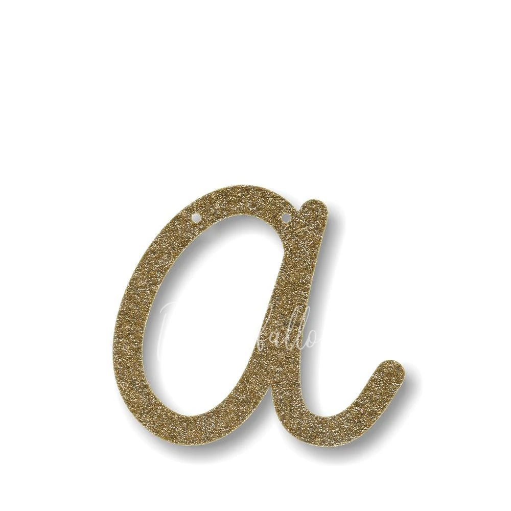 Gold Glitter A Acrylic Bunting