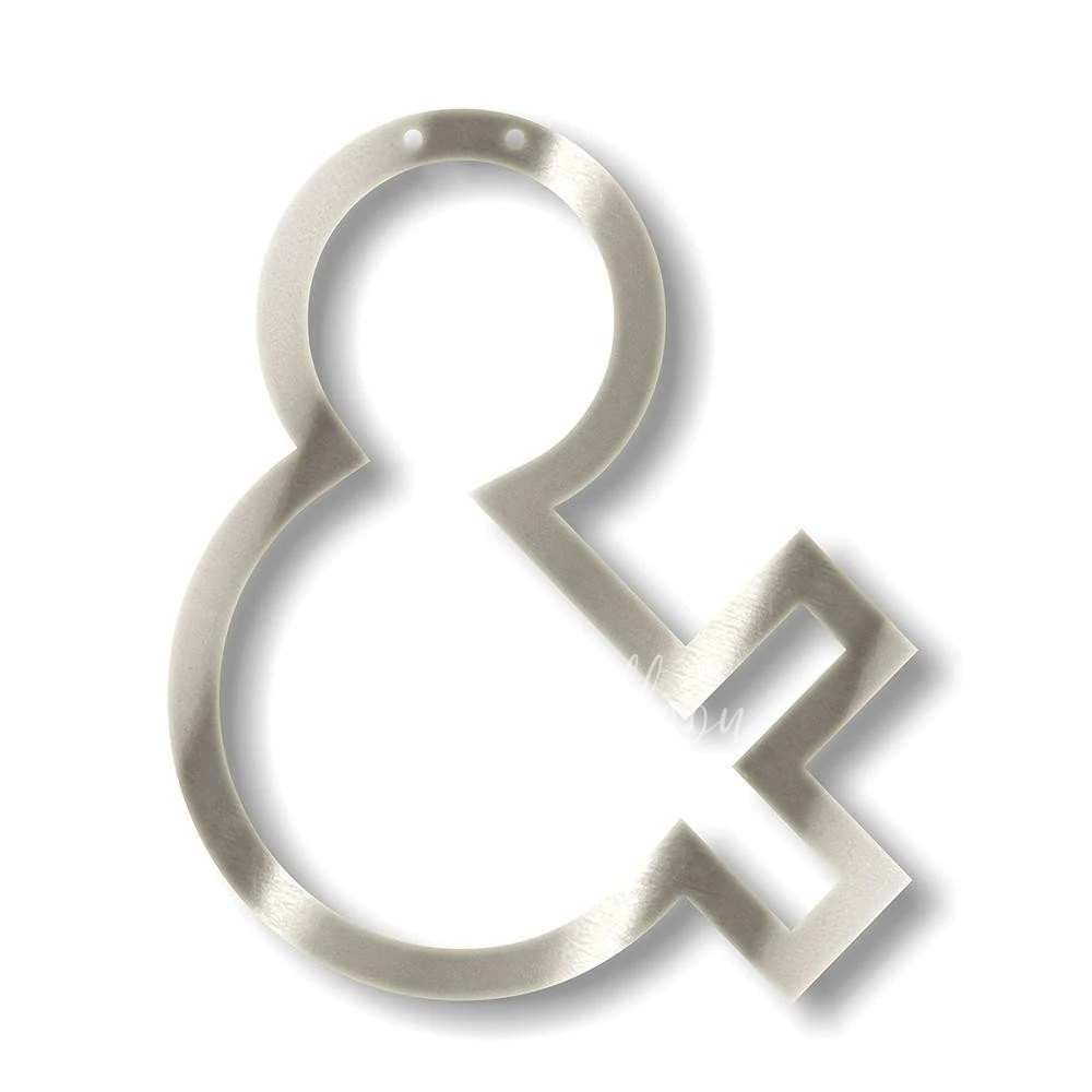 Silver Ampersand Acrylic Bunting