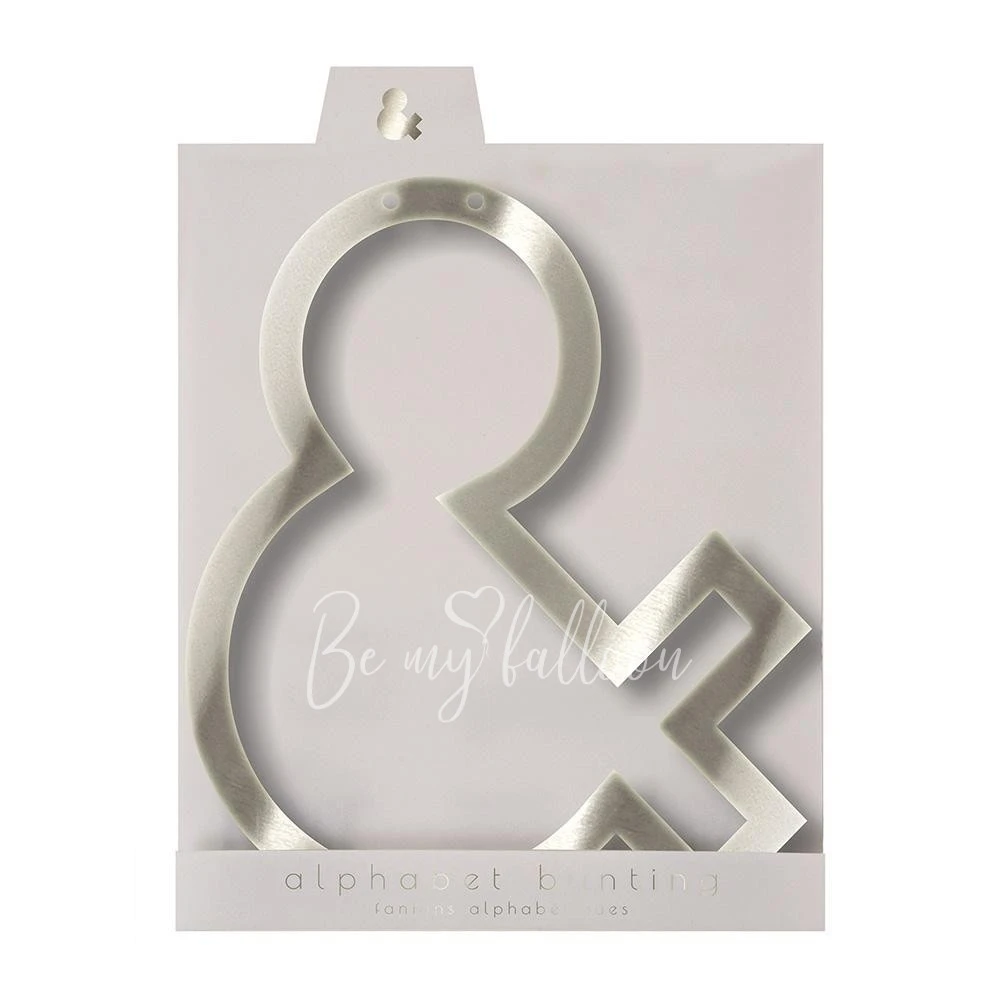 Silver Ampersand Acrylic Bunting