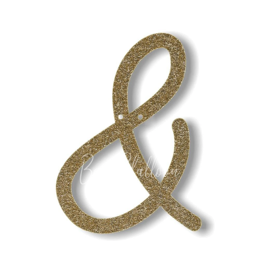 Gold Glitter Ampersand Acrylic Bunting