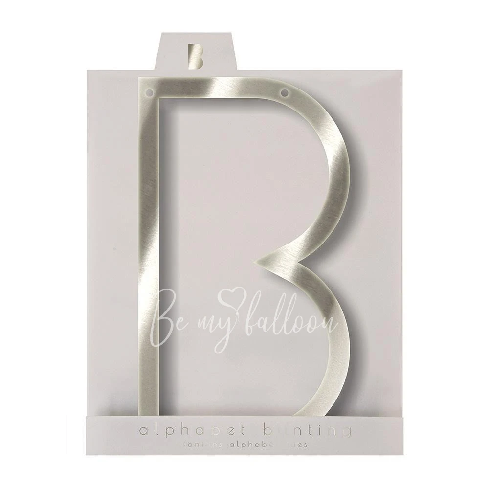 Silver B Acrylic Bunting
