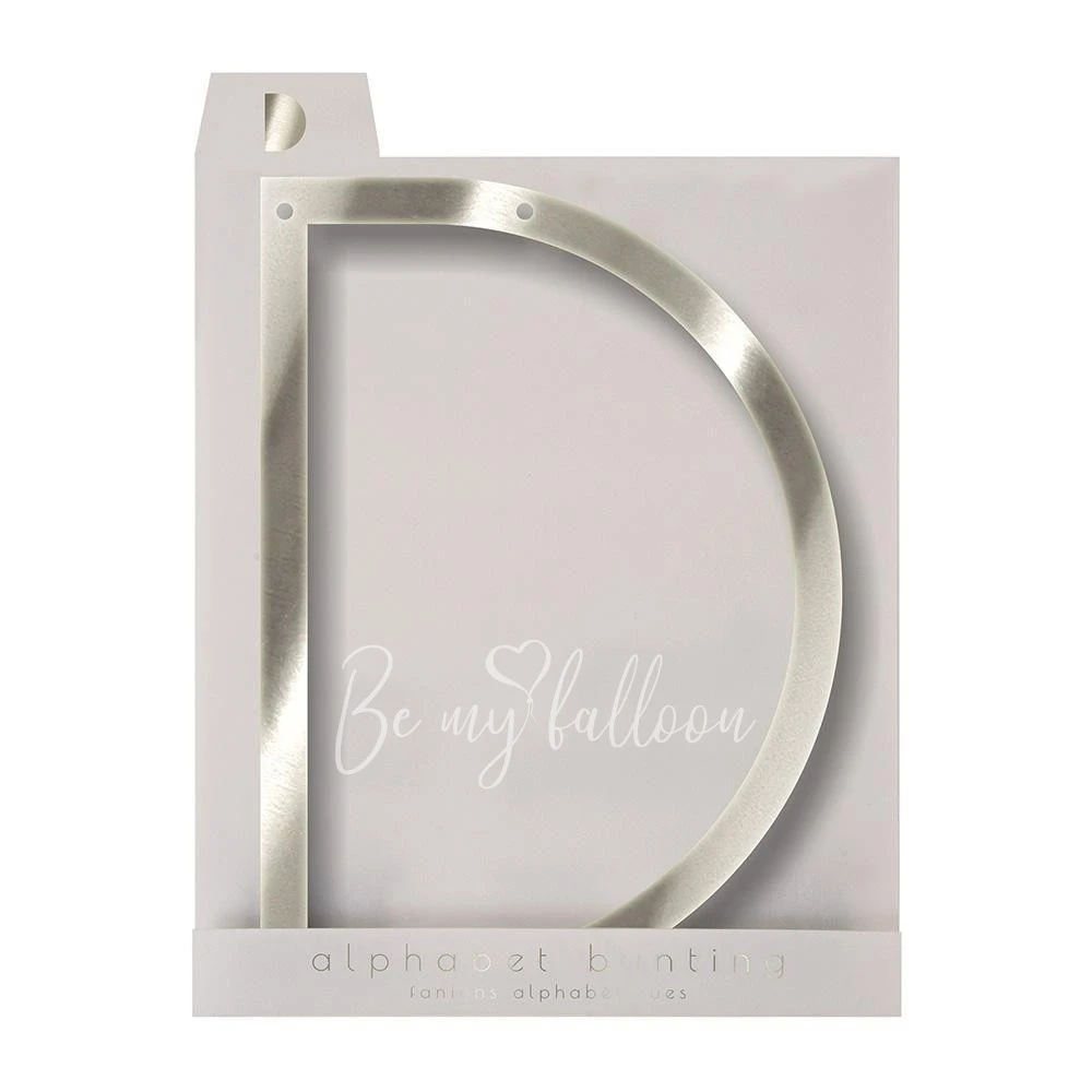 Silver D Acrylic Bunting