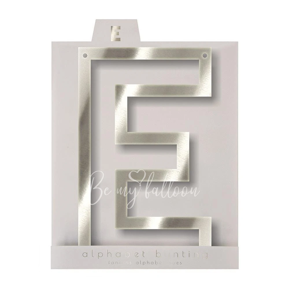 Silver E Acrylic Bunting