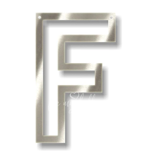 Silver F Acrylic Bunting
