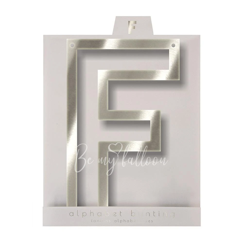 Silver F Acrylic Bunting
