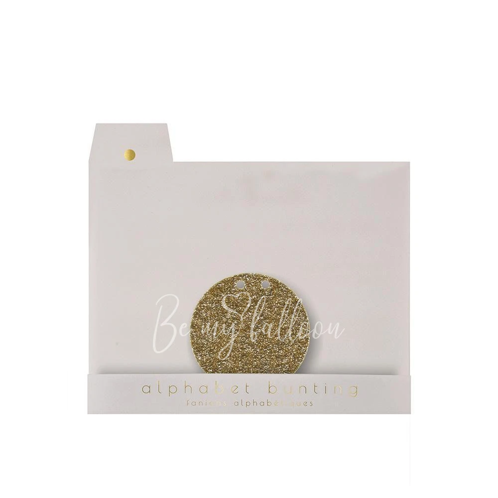 Gold Glitter Full Stop Acrylic Bunting