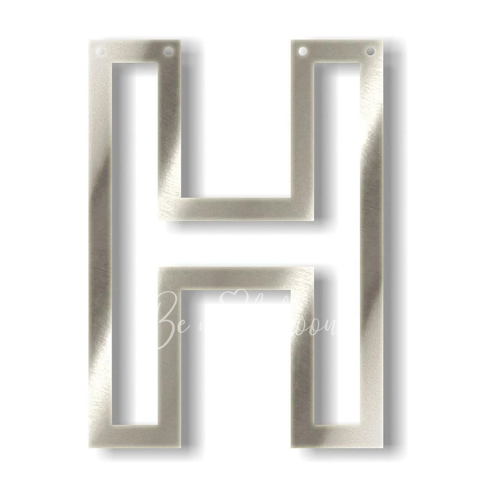 Silver H Acrylic Bunting