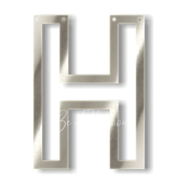 Silver H Acrylic Bunting
