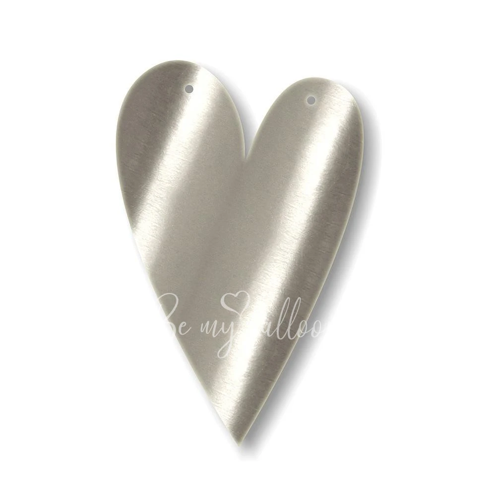 Silver Heart Acrylic Bunting