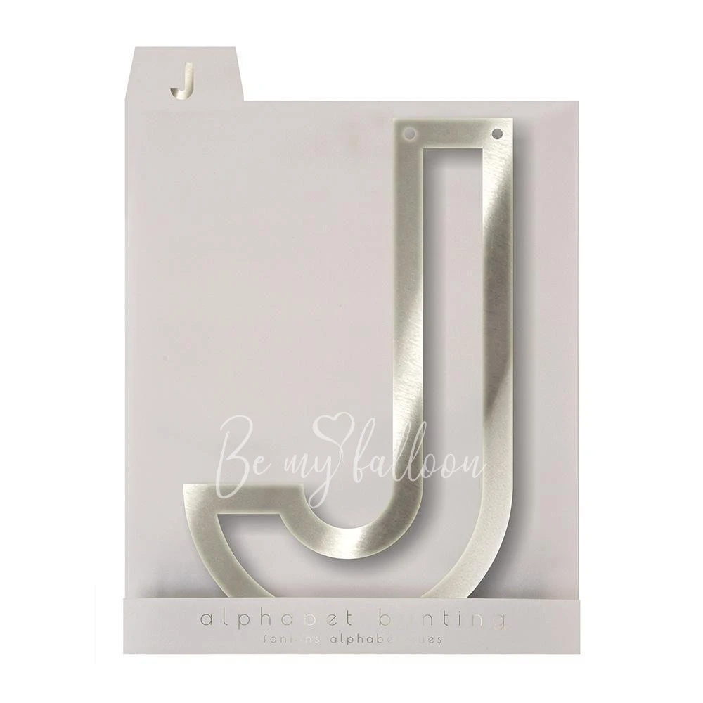 Silver J Acrylic Bunting