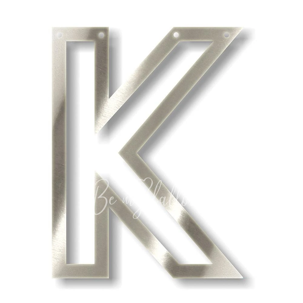 Silver K Acrylic Bunting