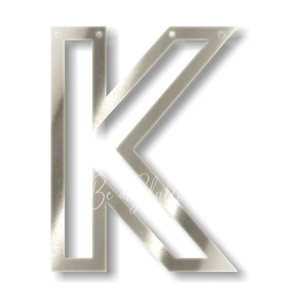 Silver K Acrylic Bunting