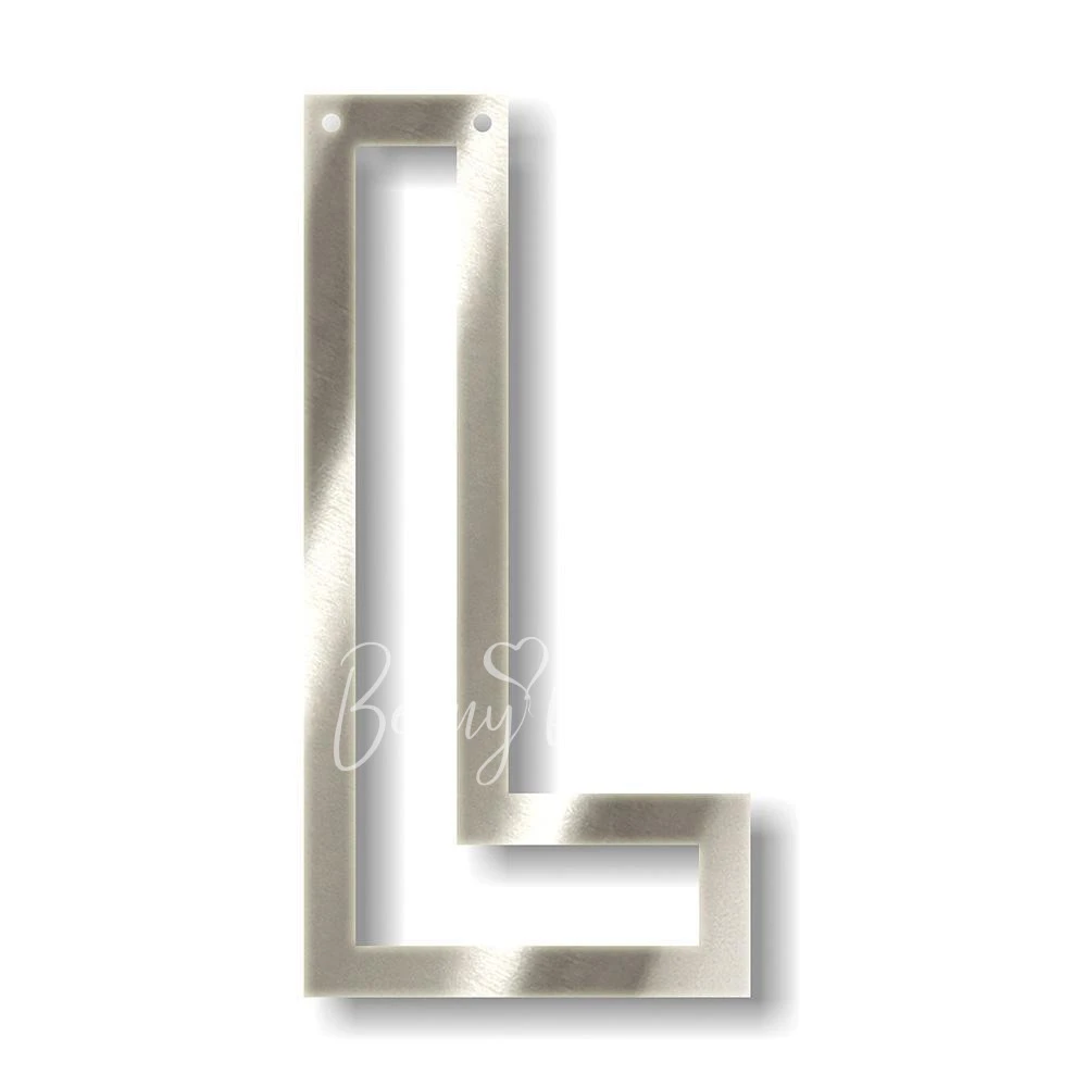 Silver L Acrylic Bunting