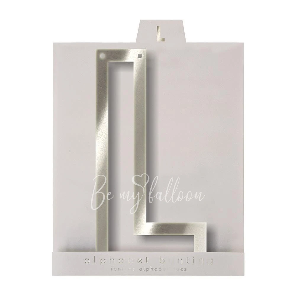Silver L Acrylic Bunting