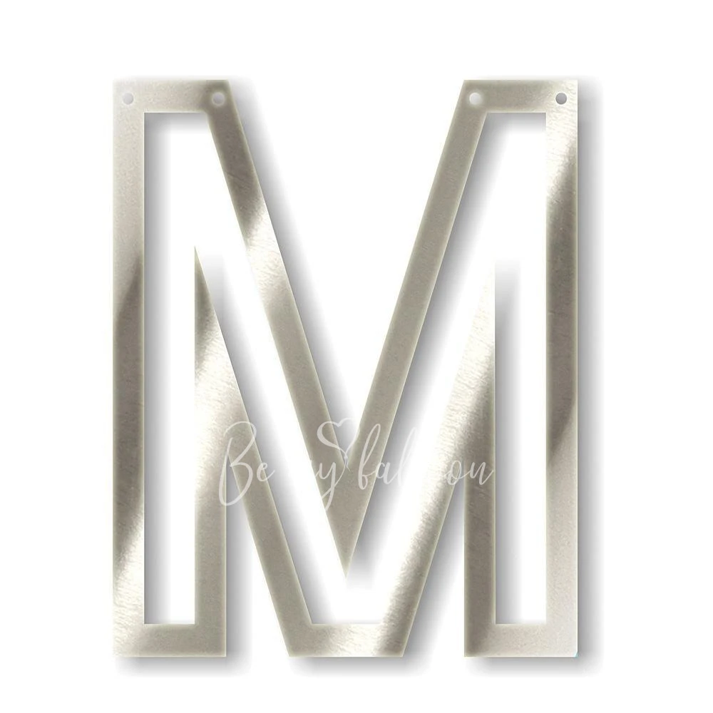 Silver M Acrylic Bunting