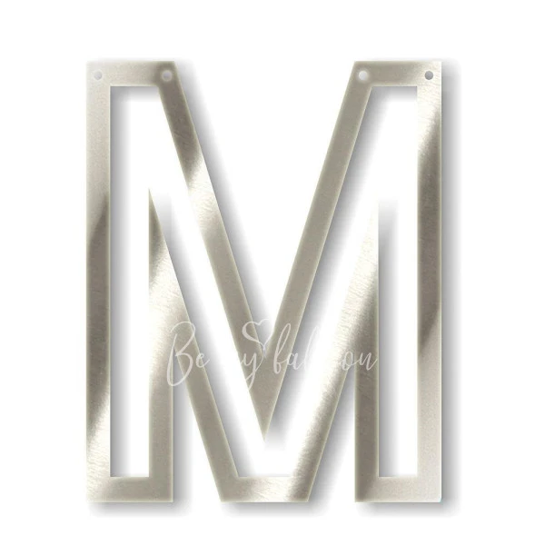 Silver M Acrylic Bunting