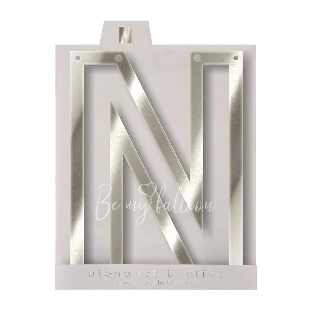 Silver N Acrylic Bunting