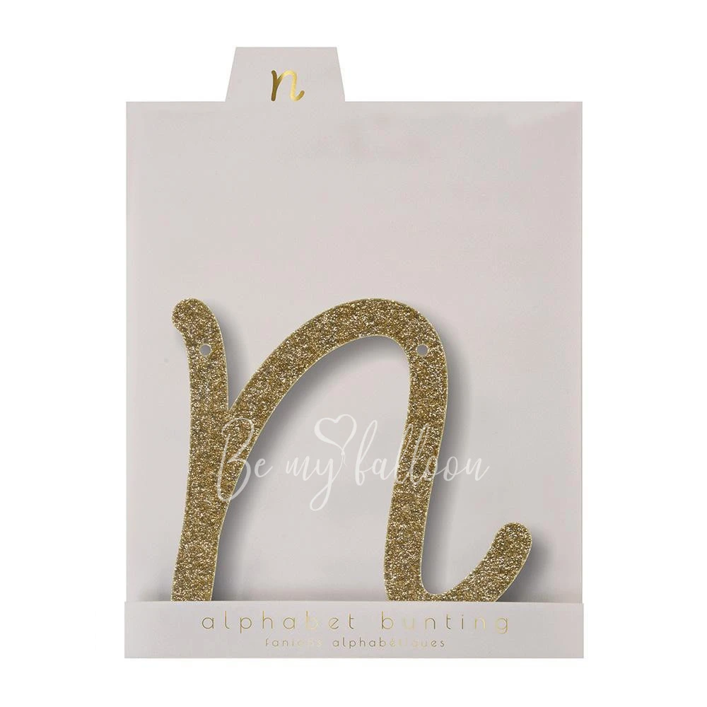 Gold Glitter N Acrylic Bunting