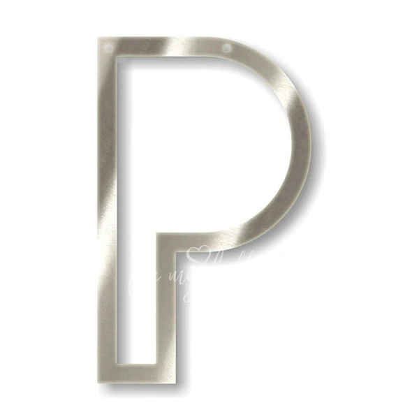 Silver P Acrylic Bunting
