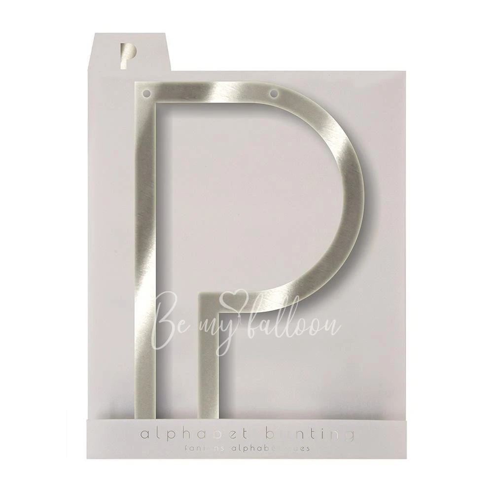 Silver P Acrylic Bunting