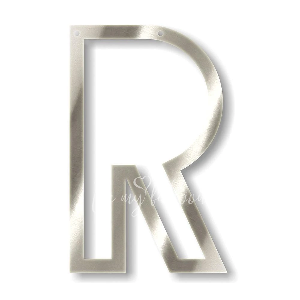 Silver R Acrylic Bunting