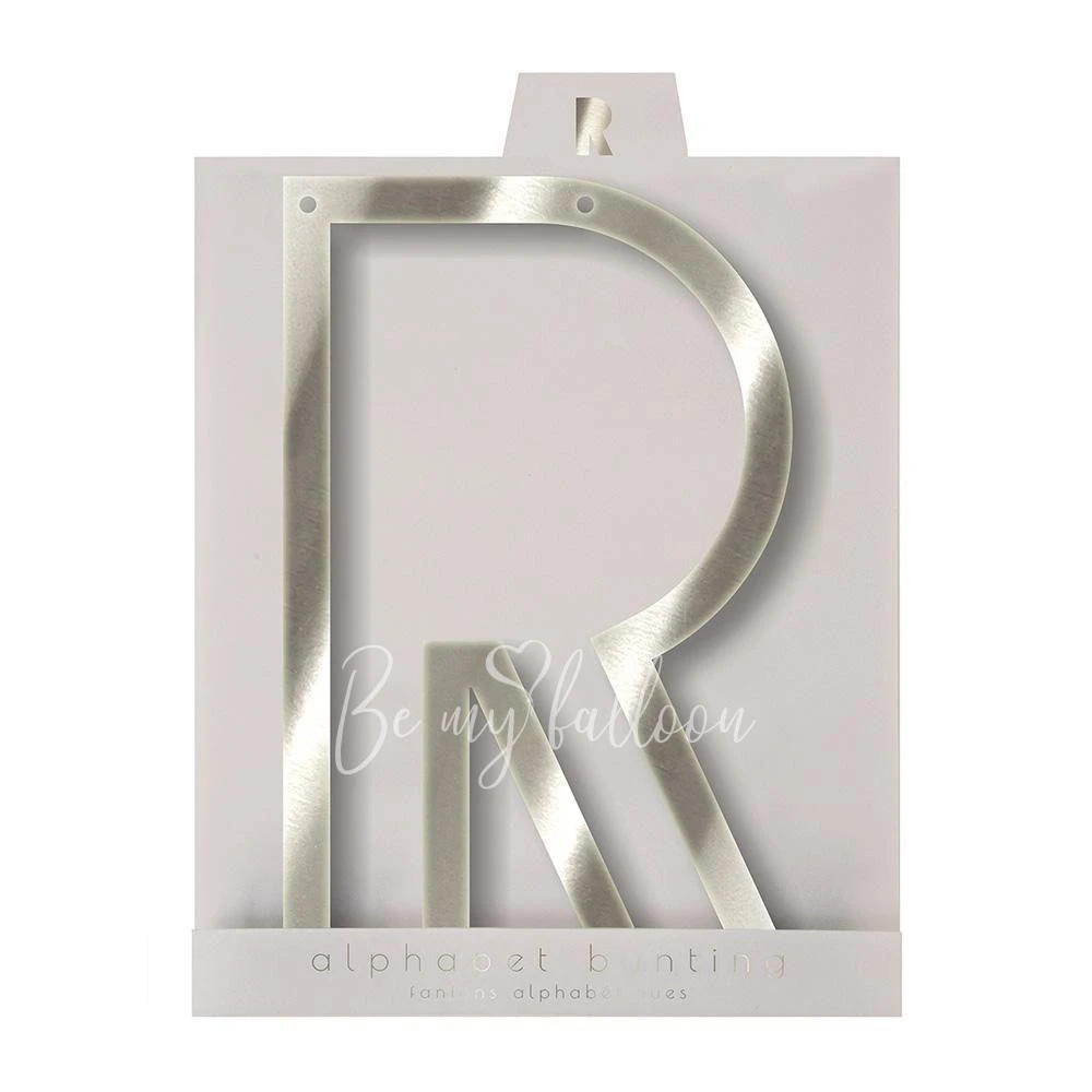 Silver R Acrylic Bunting