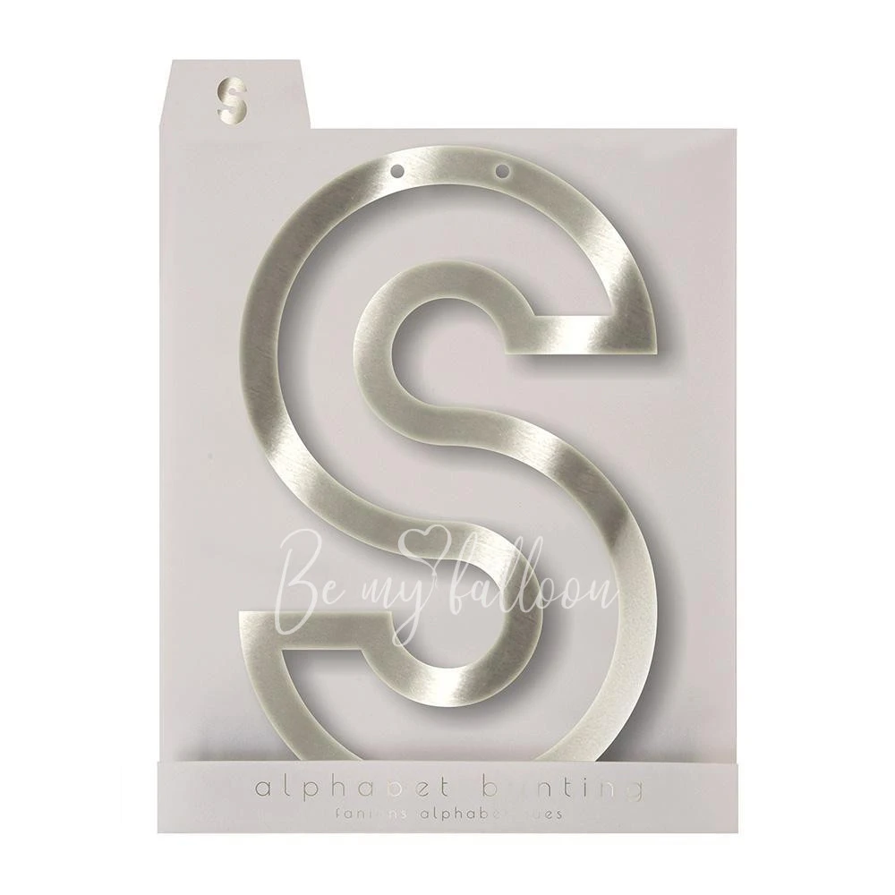 Silver S Acrylic Bunting