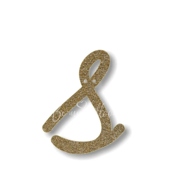 Gold Glitter S Acrylic Bunting