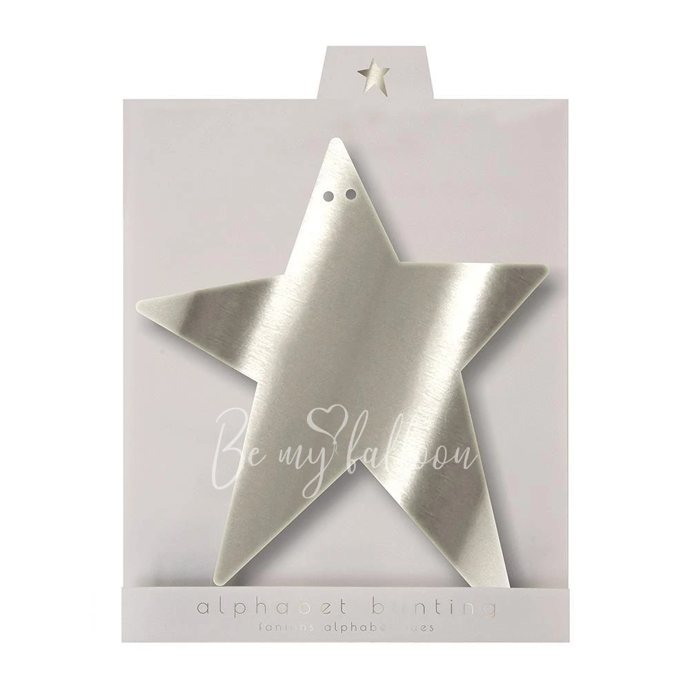 Silver Star Acrylic Bunting