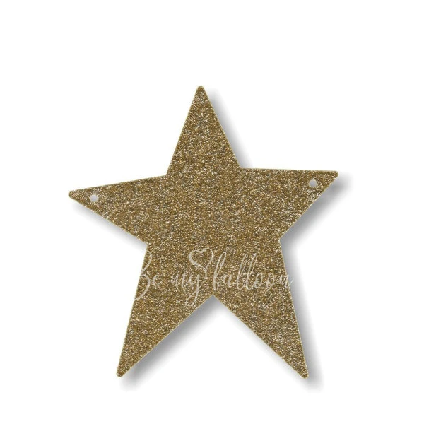 Gold Glitter Star Acrylic Bunting