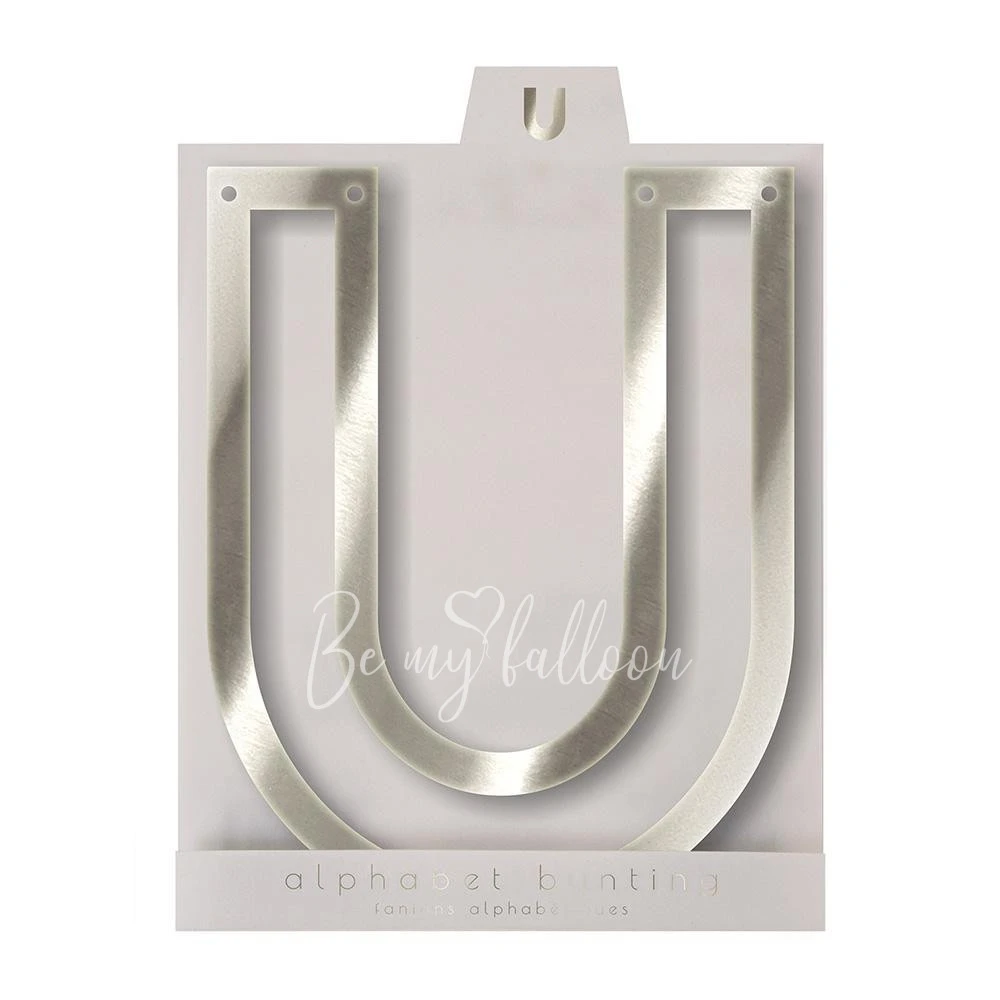 Silver U Acrylic Bunting