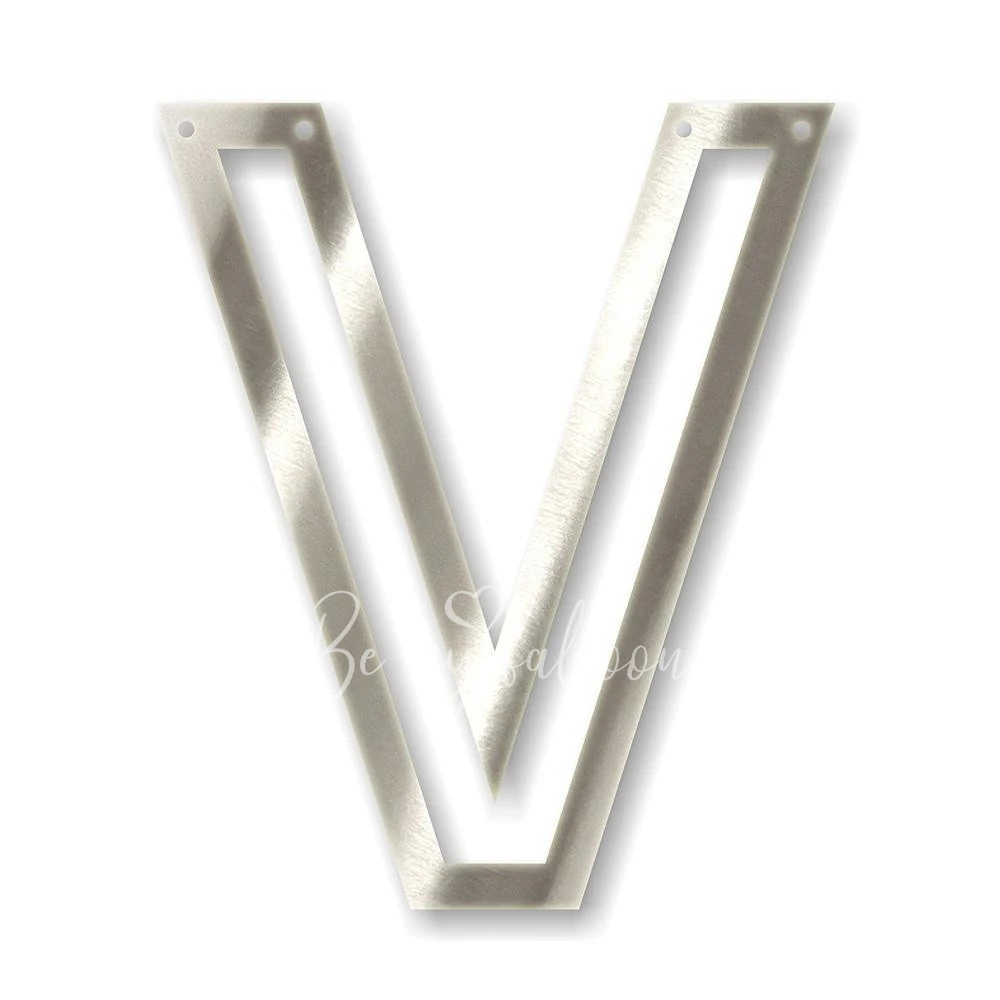 Silver V Acrylic Bunting