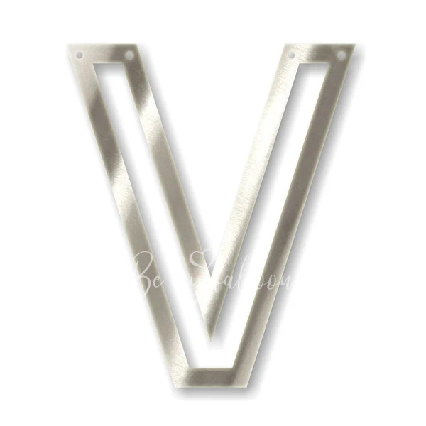 Silver V Acrylic Bunting