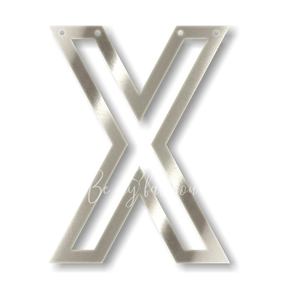 Silver X Acrylic Bunting