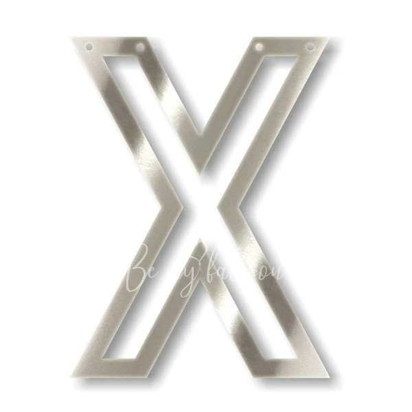 Silver X Acrylic Bunting