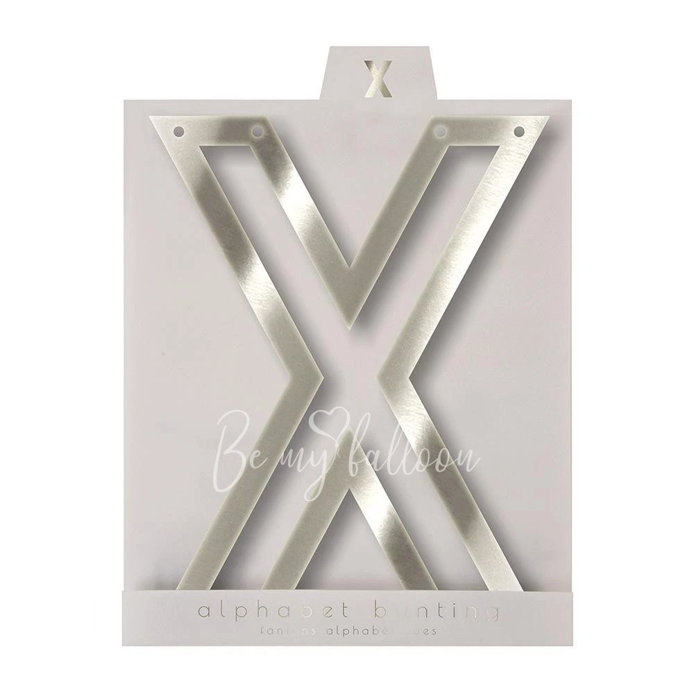 Silver X Acrylic Bunting