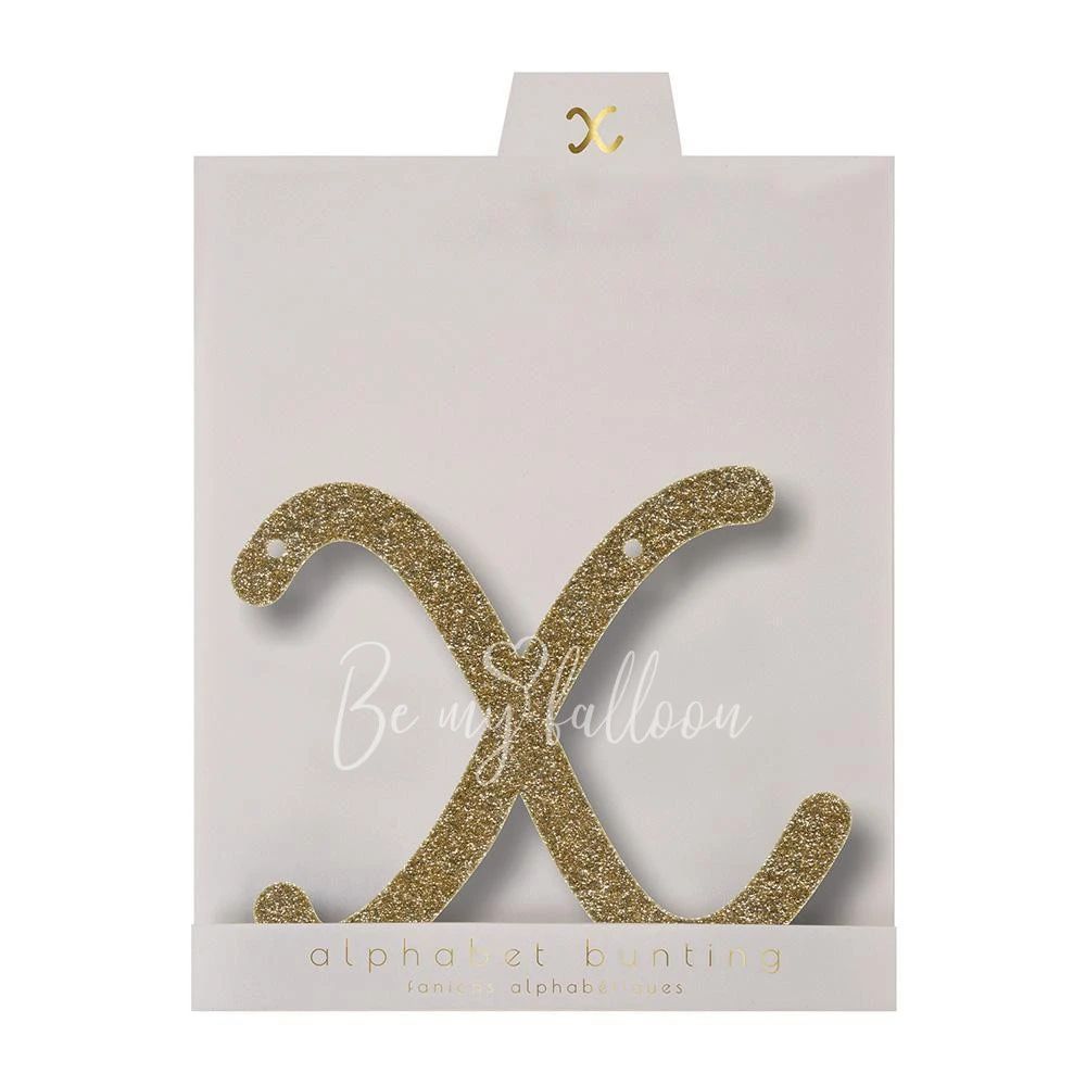 Gold Glitter X Acrylic Bunting