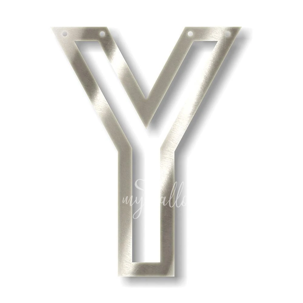Silver Y Acrylic Bunting