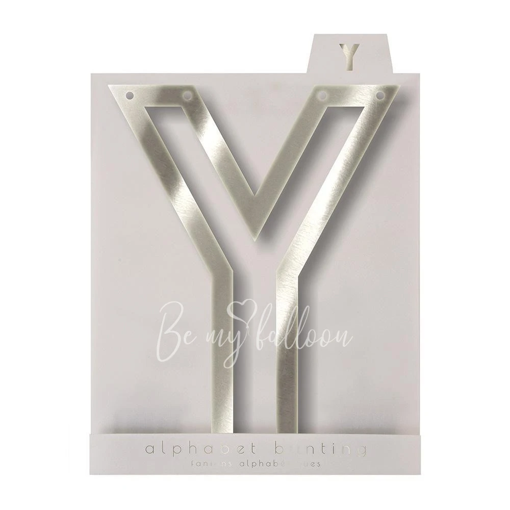 Silver Y Acrylic Bunting