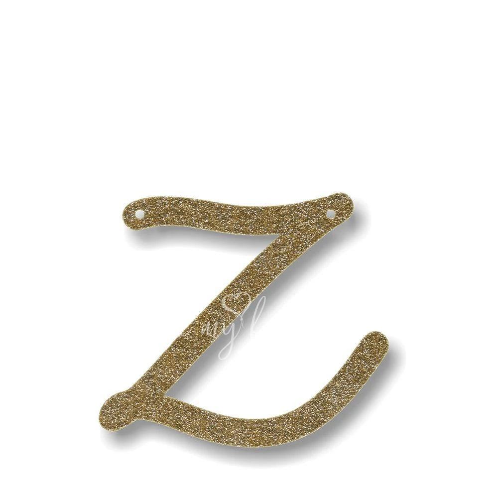 Gold Glitter Z Acrylic Bunting