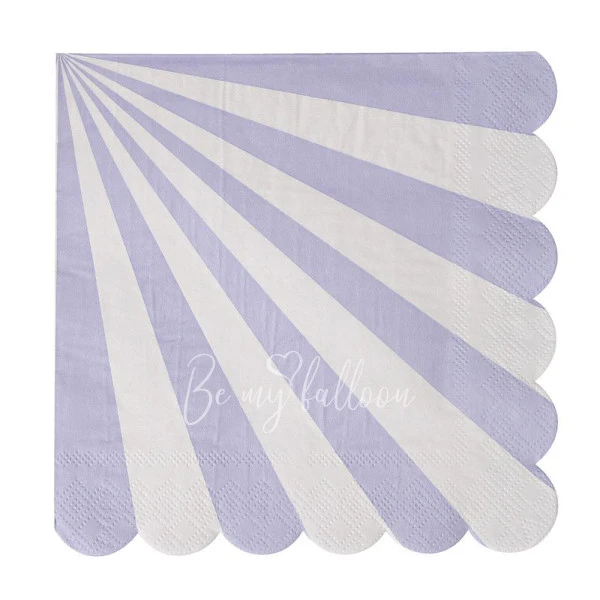 Lavender Fan Stripe Napkins (large)