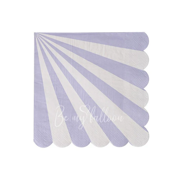 Lavender Fan Stripe Napkins (small)