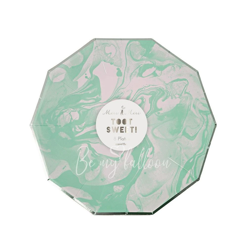 Mint Marble Plates (small)