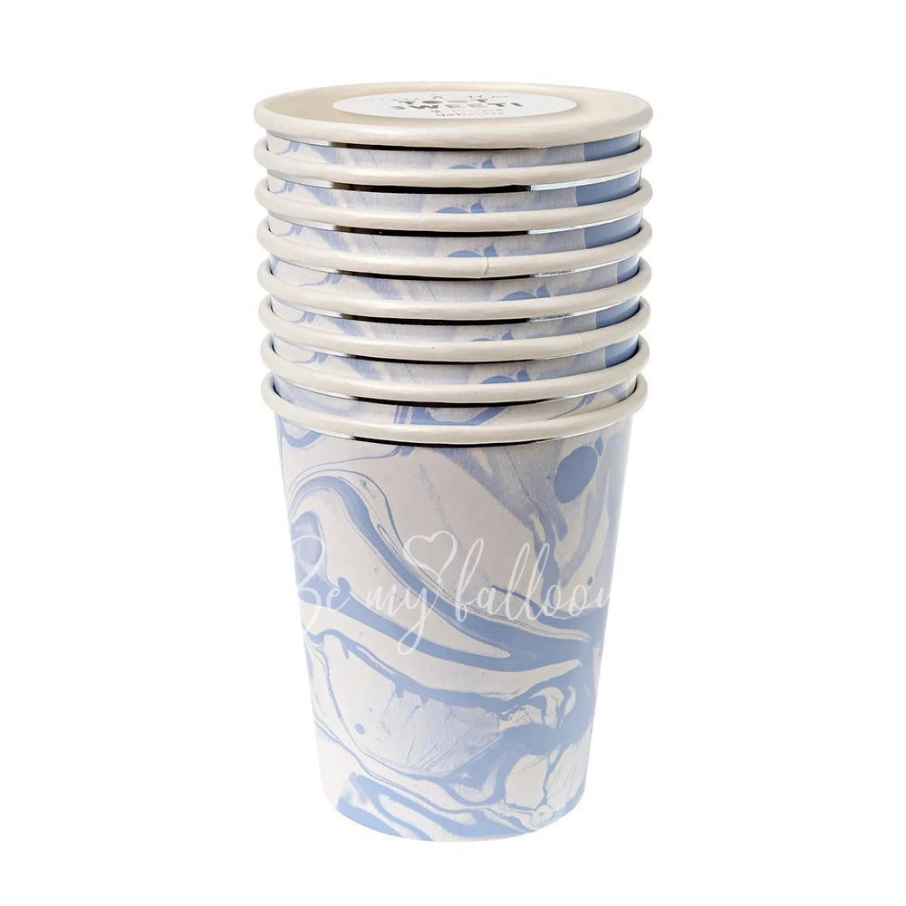 Blue Marble Cups
