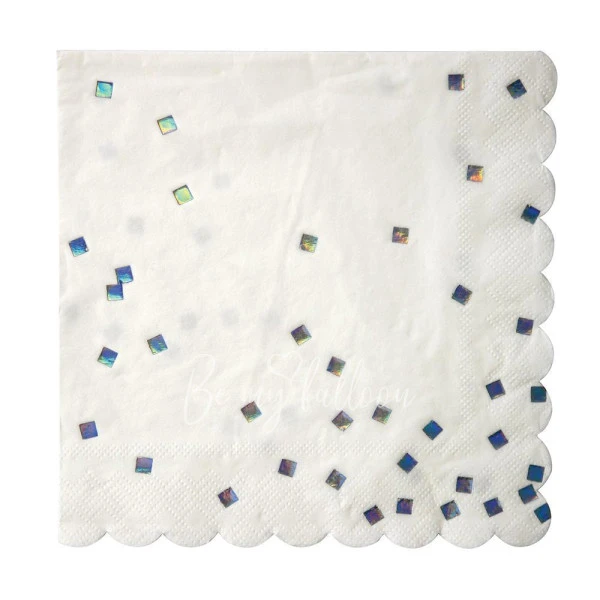 Holographic Foiled Squares Napkins (large)