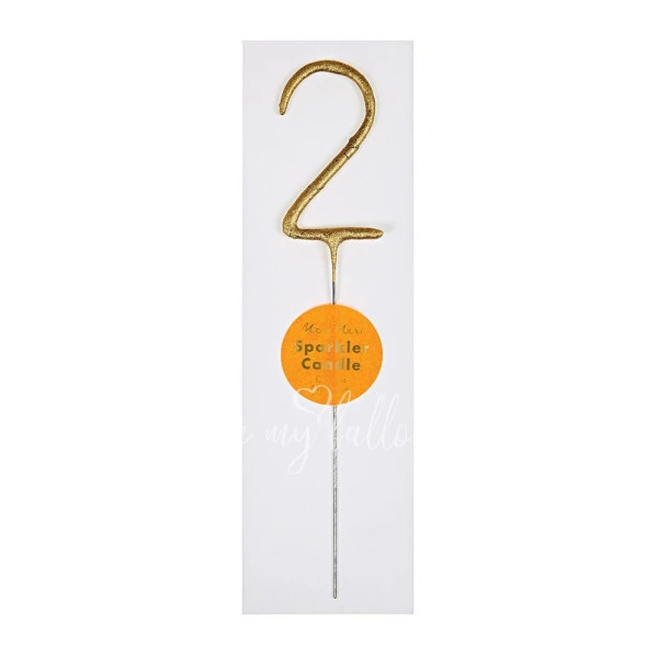 Gold Sparkler 2 Candle