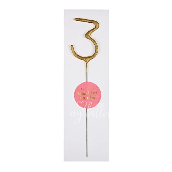 Gold Sparkler 3 Candle