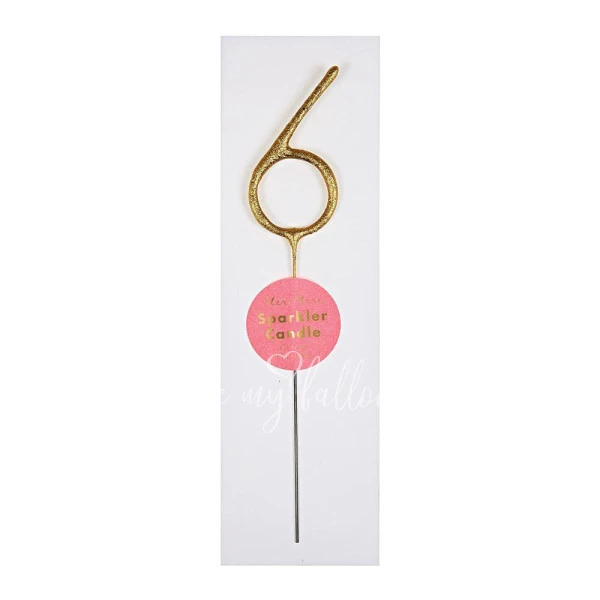 Gold Sparkler 6 Candle