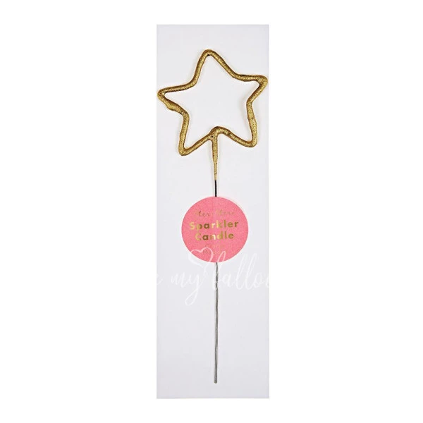 Gold Sparkler Star Candle