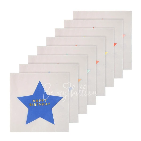 Jazzy Star Happy Birthday Napkins (large)